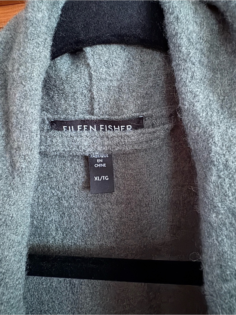 Eileen Fisher Olive Green wool Open-Front Duster - Picture 2 of 4